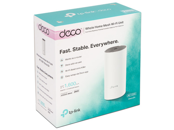 Sistema de Wi-Fi en Malla Tp-Link Deco E4 de Doble banda 2.4GHz y 5GHz, Wireless AC (Wi-Fi 5), hasta 867Mbps.