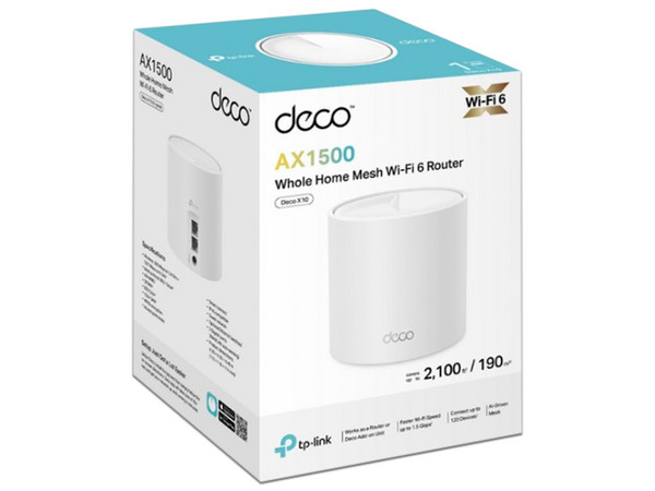 Sistema de Wi-Fi en Malla TP-Link Archer AX10 de doble banda, Wireless AX (Wi-Fi 6), hasta 1201Mbps, LAN Gigabit.

