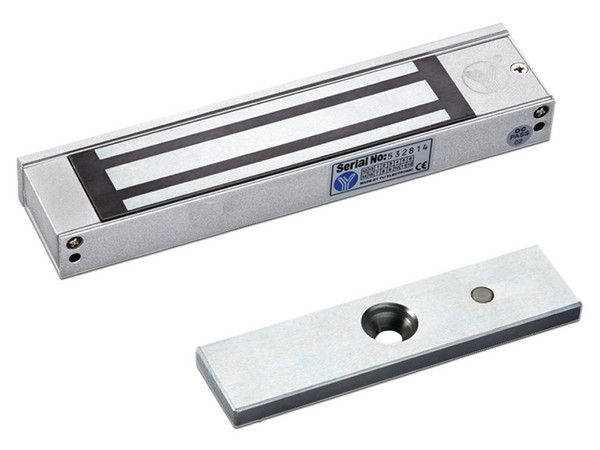 Chapa Magnética AccessPro MAG-350S de 350 lbs, Sensor de estado de la placa. Color Plateado