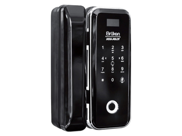 Cerrojo Electrónico Bruken Assa Abloy BRK3550 con Lector de Huella, Contraseña, Tarjeta para Puerta de Vidrio.