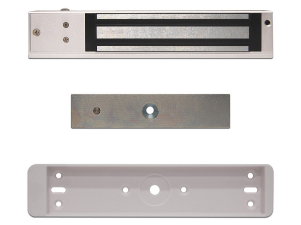 Chapa magnética AXCEZE AX-M620LDS, para puerta, Fuerza de retención 272 Kg.