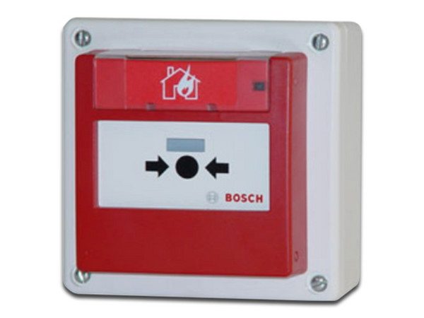 Pulsador De Alarma De Incendio Manual Bosch Fmc Rw Hsrrd Color Rojo