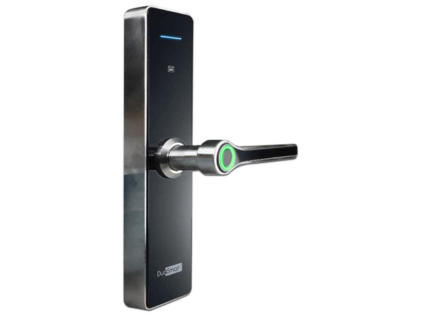 Cerradura Biométrica Duosmart F30, Wi-Fi, Huella-Tarjeta, USB-C, Color Negro