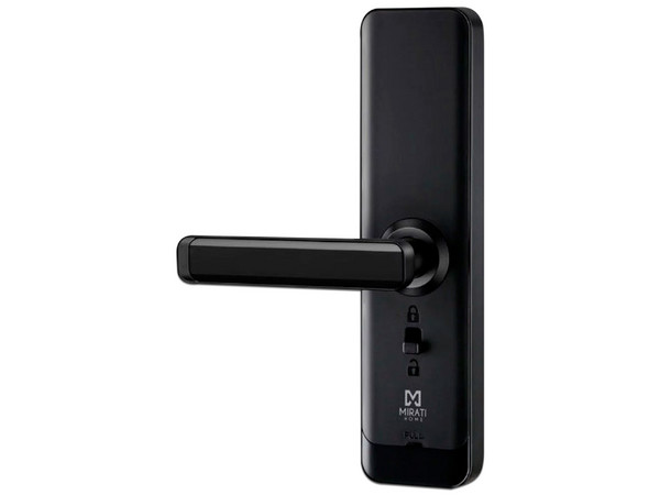Cerradura electrónica inteligente para control de acceso Mirati MSL01, hasta 5 métodos de apertura. Color Negro.