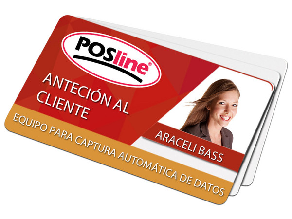 Paquete de 100 Tarjetas Plásticas de Proximidad POSline, RFID 125KHz. Color Blanco.