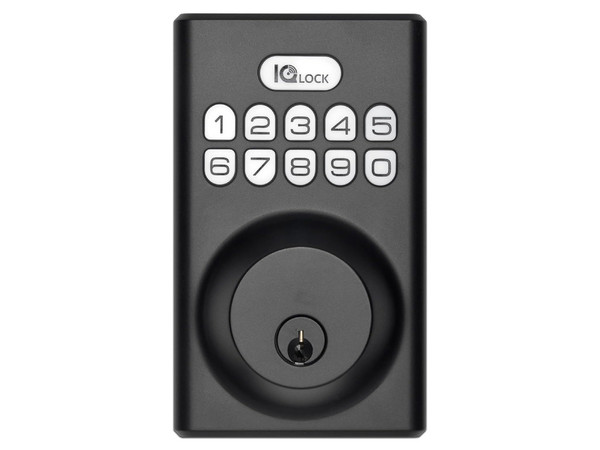 Cerradura con botón pulsador QOLSYS IQDLK-PGK-MB, IP54, color negro.
