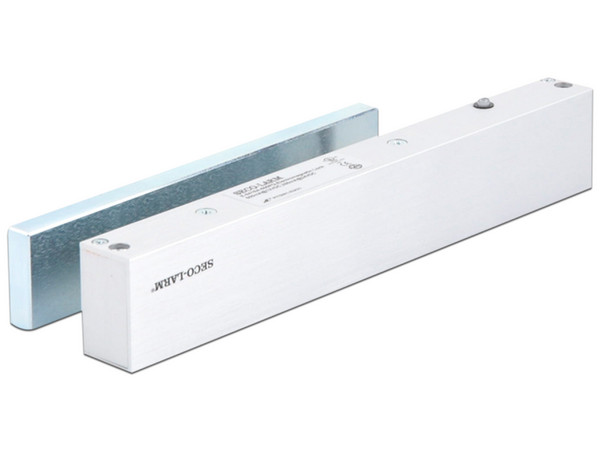 Chapa magnética Seco-Larm E941SA600 de 600-lb, LED de estatus, Voltaje dual 12-24V, incluye Soporte en 