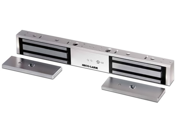 Cerradura Electromagnética SECO-LARM, Para Puerta Doble, Sensor de Adherencia, Fuerza de hasta 272 Kg por Puerta.