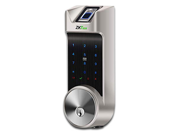Cerradura ZKTeco AL40B, Lector de huellas, Teclado, Llave, Bluetooth, para exteriores.