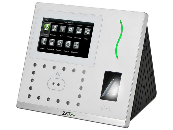 Control de Acceso y asistencia facial ZKTeco G3MF, 3,000 rostros, hasta 5,000 huellas, capacidad de 10,000 tarjetas, capacidad de eventos hasta 100,000