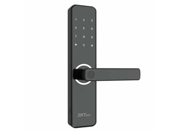 Cerradura Inteligente ZKTeco ML100 con WiFi y Lector de Huella Digital. Color Negro.