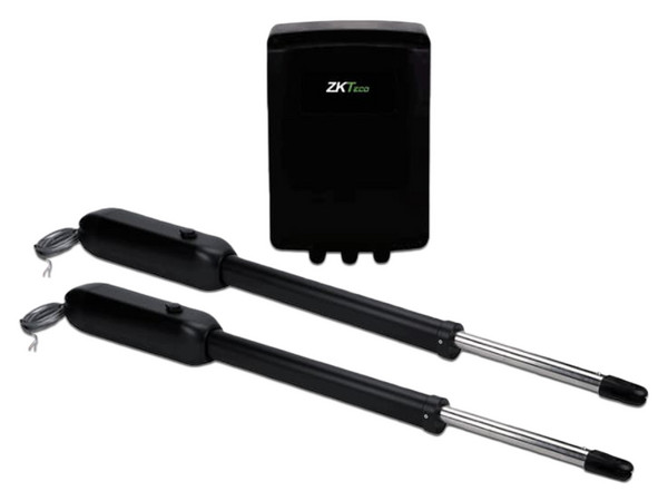 Kit de Pistones de Aluminio Antioxidante ZKTECO ZKSW400DC, para Puertas Abatibles de Doble Servicio, Soporta 400 kg por Puerta, Alimentación 110V.