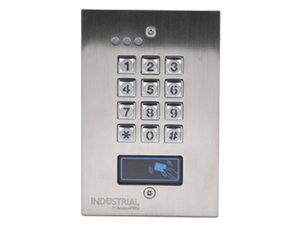 Teclado Exterior AccessPRO PROKEYPAD2V2, Lector de Proximidad, Hasta 1200 Usuarios, Color Gris.