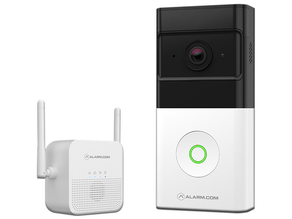 Kit de Videoportero ALARM.COM, Grabación en Full HD de 1080p, Wi FI, Voz bidireccional.