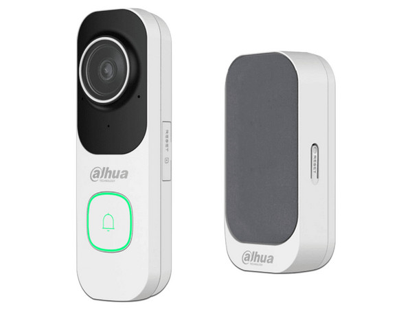 Kit de Videoportero Dahua DH-VDKP01-WG, Timbre Inalámbrico Inteligente, Cámara de 4MP (2560 x 1440), Sensor 1/3 CMOS, IR de Hasta 10m, Color Blanco.