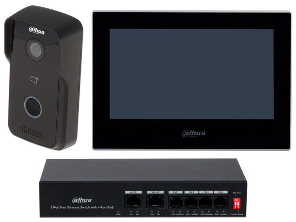 Kit de Videportero Dahua DHI-KTP03 con Frente de Calle, Monitor Multi-Touch de 7