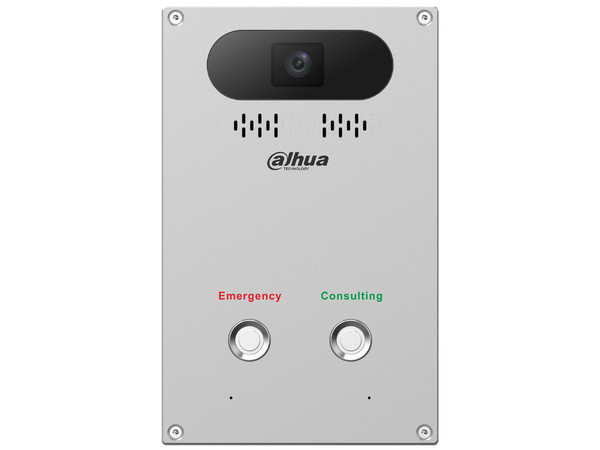 Intercomunicador Dahua DHI-VTA2502G, Cámara de 4MP, Llamada de Emergencia con 1 Click, Altavoz y Micrófono Integrado, Color Gris.