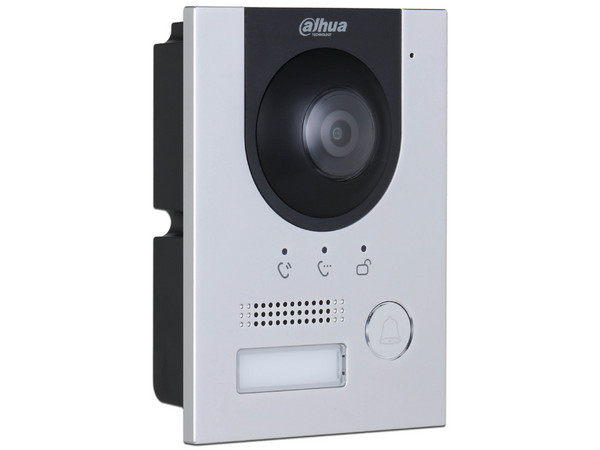 Frente de Calle IP Dahua DHI-VTO2201F-P-S2 de 2MP, HD, Protección IK07 e IP65, PoE, Color Plata.