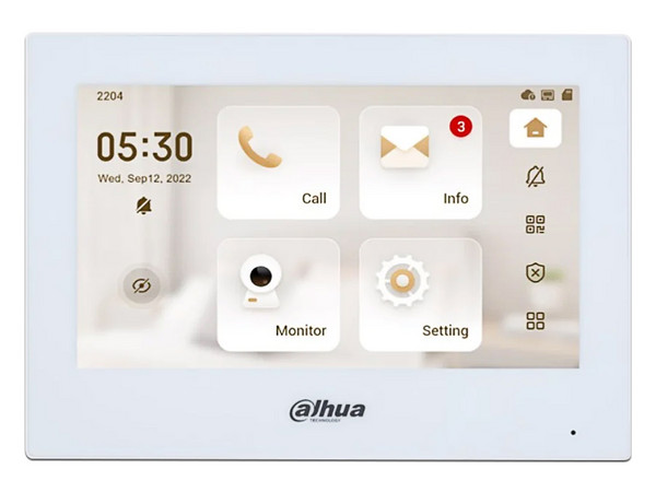 Kit de Videoportero IP Dahua KITVPIPWIFI01DH, Incluye Videoportero DHI-VTO2211G-WP de 2MP, 2 Monitores DHI-VTH2621GW-P de 7
