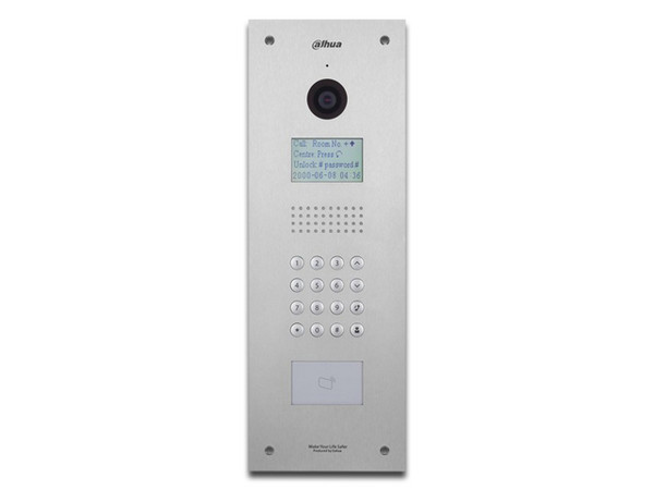 Videoportero IP Dahua VTO1210C-X Frente de Calle para Apartamentos con Cámara de 1.3MP, Soporta hasta 1000 Monitores, Apertura con Tarjeta o desde Cualquier Monitor Interior.