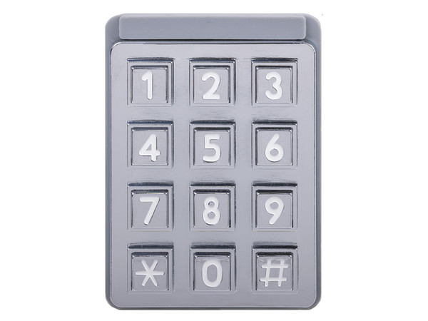 Teclado iluminado Doorking 1895-032, Para Porteros telefónicos, Color Gris.