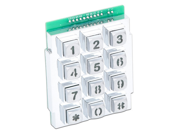 Teclado iluminado Doorking 1895-032, Para Porteros telefónicos, Color Gris.