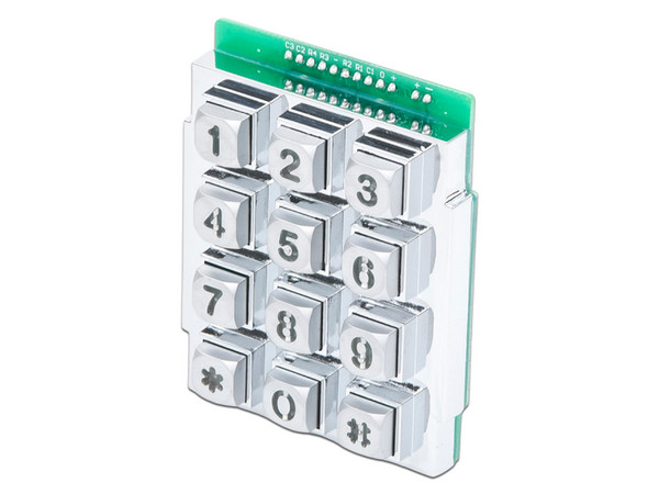 Teclado iluminado Doorking 1895-032, Para Porteros telefónicos, Color Gris.