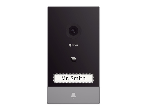 Kit de Videoportero con Monitor EZVIZ HP7 de 3MP, Micrófono incluido, IP65, Wi-Fi, MicroSD, Color Negro.