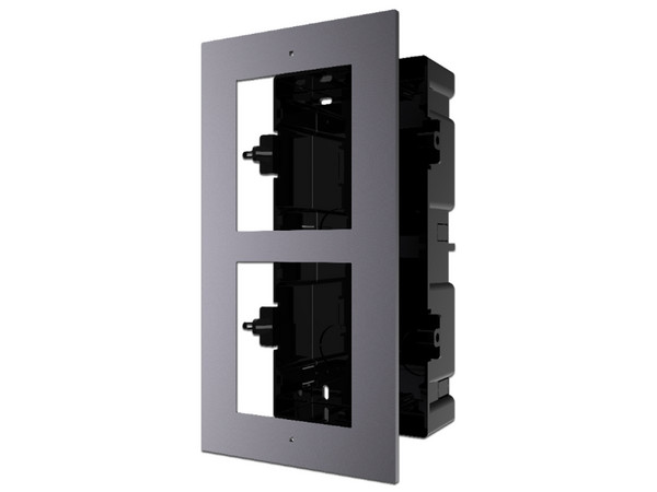 Base de 2 Espacios para Empotrar Módulos de Videoporteros Hikvision.
