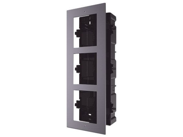 Base Hikvision DS-KD-ACF3 de 3 Espacios para Empotrar Módulos de Videoportero.