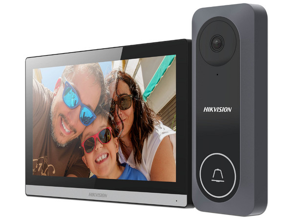 Kit Videoportero híbrido Hikvision DS-KIS312-P, Pantalla touch 7