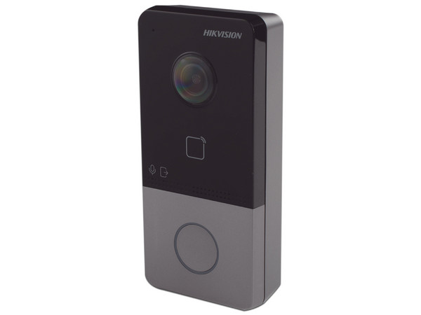 Kit de Video portero Hikvision DS-KV6113-WPE1(C)/K, Incluye Video Portero Hikvision DS-KV6113-WPE1 y Carcasa Protectora, Color Gris.