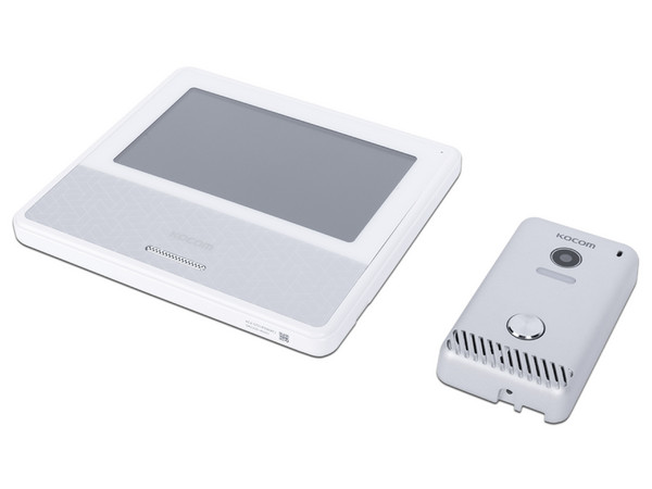 Kit de Videoportero Kocom KCVS701IP2WB, Incluye Frente de calle Con Cámara Integrada y Monitor de 7