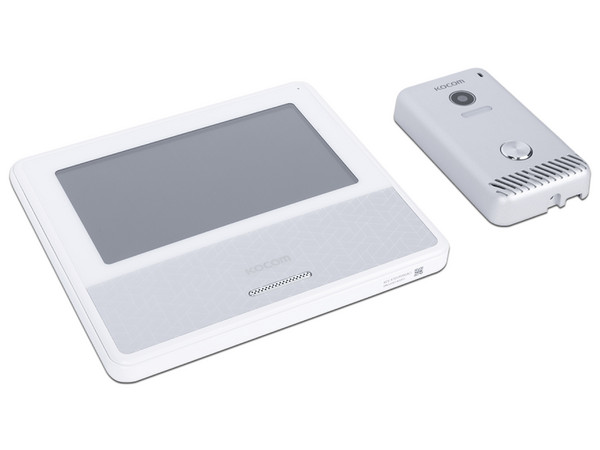 Kit de Videoportero Kocom KCVS701IP2WB, Incluye Frente de calle Con Cámara Integrada y Monitor de 7