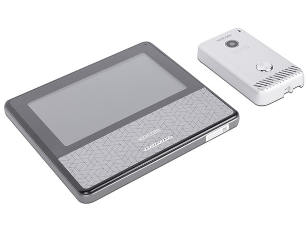 Kit de Videoportero Kocom KCVS701IP2WB, Incluye Frente de calle Con Cámara Integrada y Monitor de 7