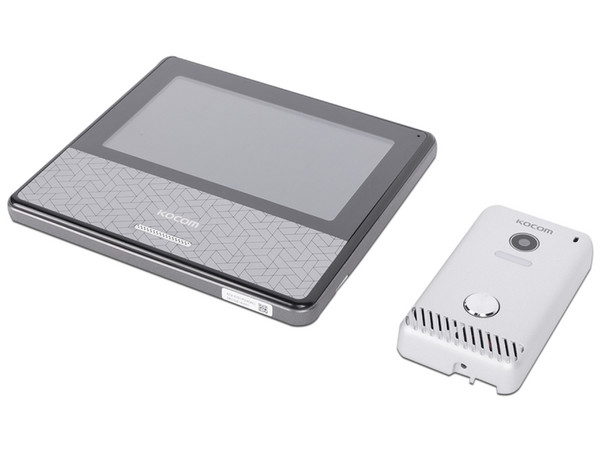 Kit de Videoportero Kocom KCVS701IP2WB, Incluye Frente de calle Con Cámara Integrada y Monitor de 7