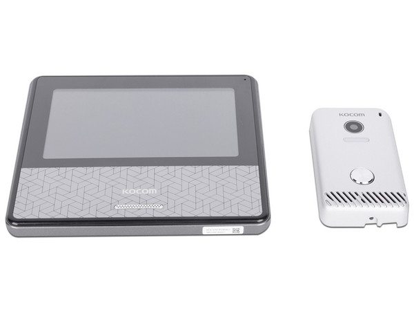 Kit de Videoportero Kocom KCVS701IP2WB, Incluye Frente de calle Con Cámara Integrada y Monitor de 7