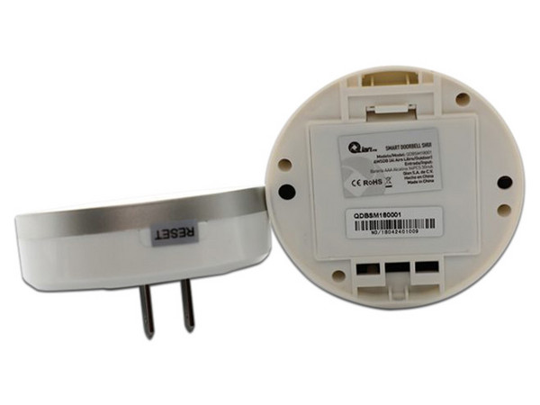 Timbre para puerta con cámara Quian, resolución 480 x 320, Wi-Fi. Color blanco.