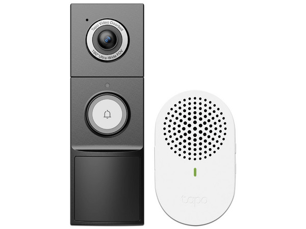 Videoportero Tp-Link TAPO D235, Cámara de 5MP (1920 x 1080), Visión de 180 grados, Visión Nocturna, IP66, Color Gris.