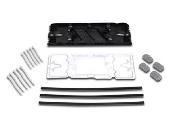Bandeja organizadora 3M 2522, para fibra óptica. Color Negro.