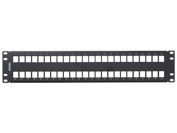 Panel de Parcheo Belden Cat6/6a de 48 puertos, UTP, 2UR.