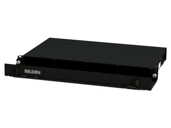 Charola para Fibra óptica Belden AX105563 de alta densidad.