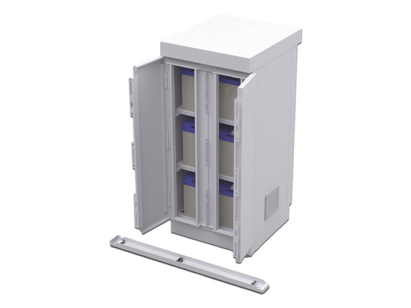 Gabinete de Seguridad Epcom EFCB051106W, de Lámina Galvanizada para Almacenamiento de Baterías (Hasta 6 baterías). Color Beige.