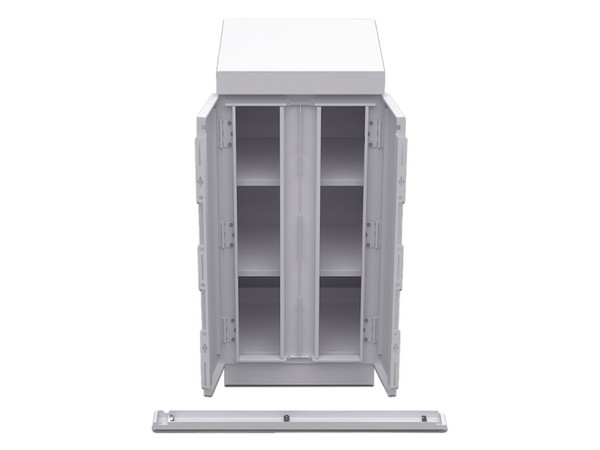 Gabinete de Seguridad Epcom EFCB051106W, de Lámina Galvanizada para Almacenamiento de Baterías (Hasta 6 baterías). Color Beige.