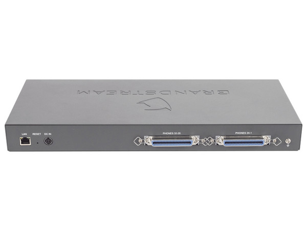 Adaptador VoIP GrandStream GXW4232V2 de 32 FXS y 2 puertos telco 50 pins, para montaje en rack.