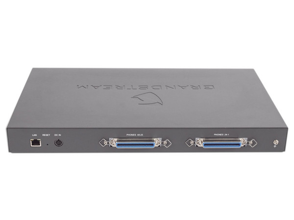 Adaptador VoIP GrandStream de 48 FXS, 2 puertos telco de 50 pins, para montaje en rack.