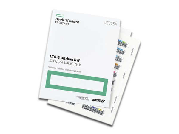 Etiqueta con código de barras HPE Q2015A para LTO-8 RW.
