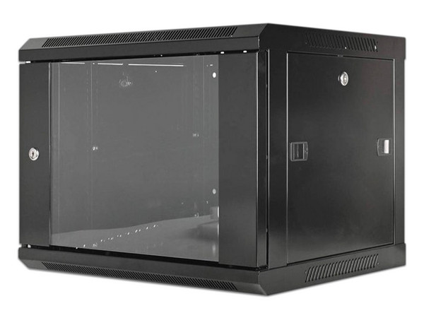 Gabinete con cerradura Intellinet 711753 para montaje en Rack 6U de 19