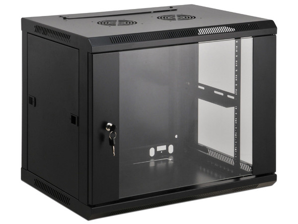 Gabinete con cerradura Intellinet 711753 para montaje en Rack 6U de 19