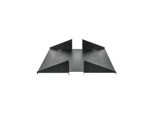 Charola Rack 19 Doble Lado 2U, Ventilada, Longitud 45cm, Capacidad 25kg
